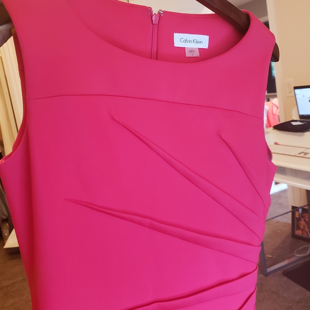 Calvin Klein starburst sheath dress.